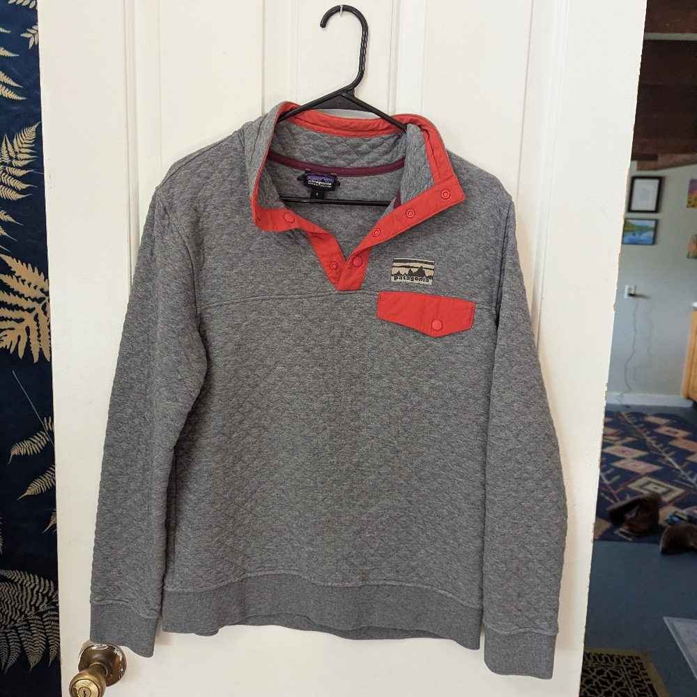 Patagonia quilted snap t pullover